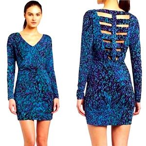 BCBGENERATION: Purple Haze Caged Back Mini Dress - Size Large